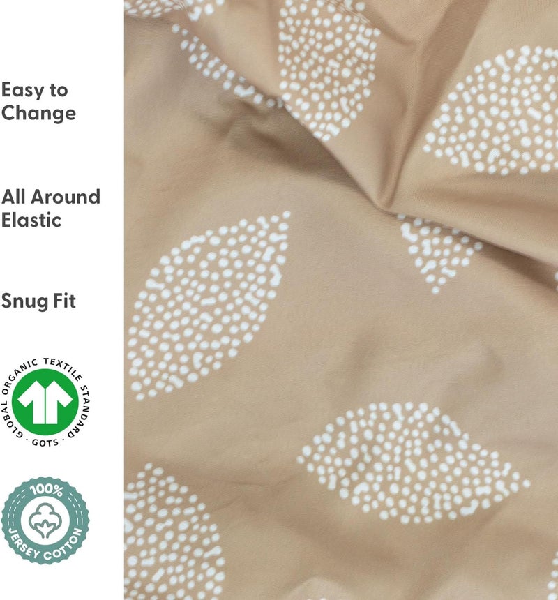 The Peanut Shell Baby Bassinet Sheets 4-Pack - Soft, Oval & Fitted Baby Girls or Boys Sheet, Rectangle, Fitted Covers for Crib, Halo Bassinet Mattress - Safari Neutral - Image 3